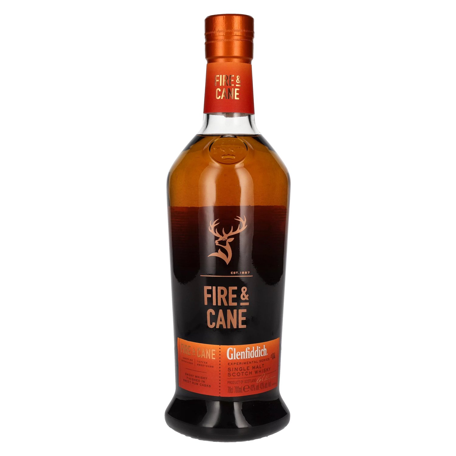 Glenfiddich Fire & Cane Speyside Single Malt Scotch Whisky 0.7L